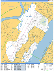 North Bergen Wall Map Basic Style 2026